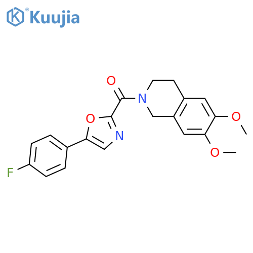 2-5-(4-fluorophenyl)-1,3-oxazole-2-carbonyl-6,7-dimethoxy-1,2,3,4-tetrahydroisoquinoline structure
