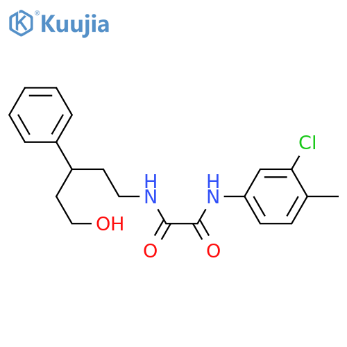 N-(3-chloro-4-methylphenyl)-N'-(5-hydroxy-3-phenylpentyl)ethanediamide structure