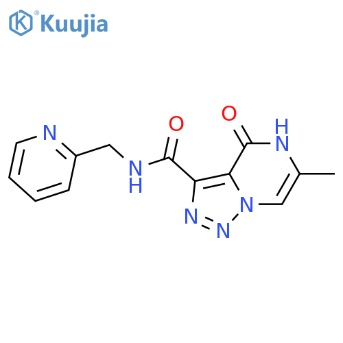 6-methyl-4-oxo-N-[(pyridin-2-yl)methyl]-4H,5H-[1,2,3]triazolo[1,5-a]pyrazine-3-carboxamide structure