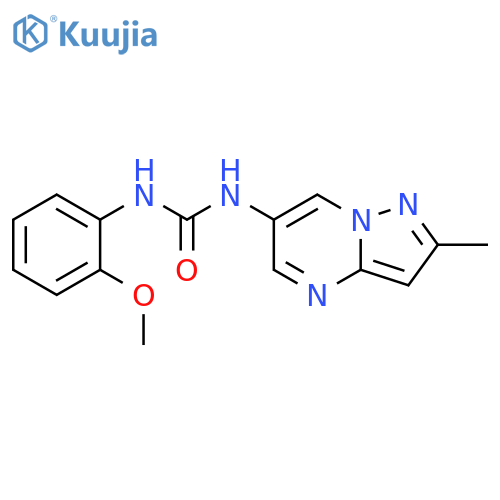 1-(2-methoxyphenyl)-3-{2-methylpyrazolo[1,5-a]pyrimidin-6-yl}urea structure