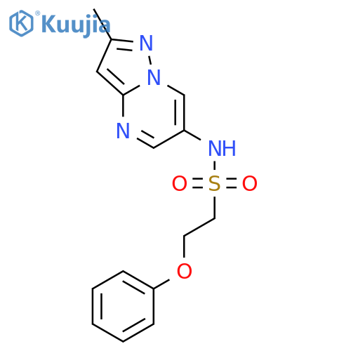 N-{2-methylpyrazolo[1,5-a]pyrimidin-6-yl}-2-phenoxyethane-1-sulfonamide structure