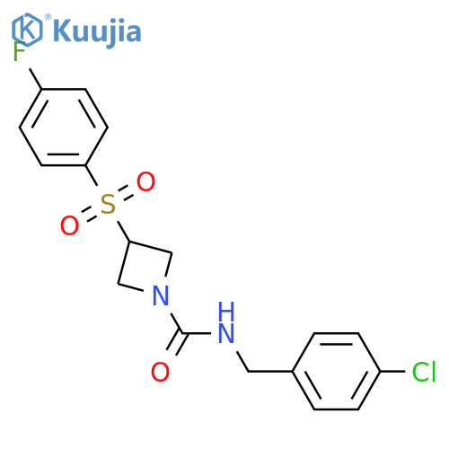 N-[(4-chlorophenyl)methyl]-3-(4-fluorobenzenesulfonyl)azetidine-1-carboxamide structure