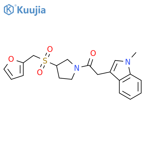 1-{3-[(furan-2-yl)methanesulfonyl]pyrrolidin-1-yl}-2-(1-methyl-1H-indol-3-yl)ethan-1-one structure
