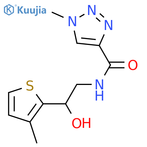 N-[2-hydroxy-2-(3-methylthiophen-2-yl)ethyl]-1-methyl-1H-1,2,3-triazole-4-carboxamide structure