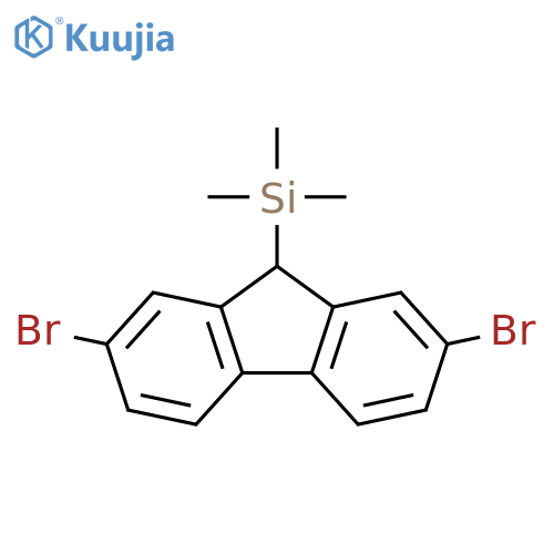 Silane, (2,7-dibromo-9H-fluoren-9-yl)trimethyl- structure