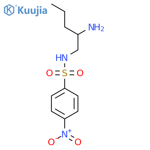 N-(2-aminopentyl)-4-nitrobenzene-1-sulfonamide structure