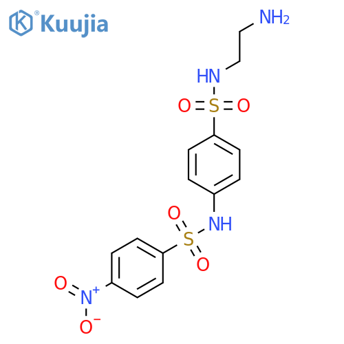 N-(2-aminoethyl)-4-(4-nitrobenzenesulfonamido)benzene-1-sulfonamide structure