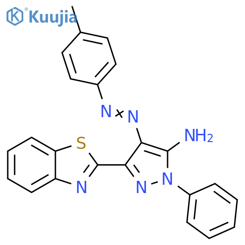 1H-Pyrazol-5-amine,3-(2-benzothiazolyl)-4-[(4-methylphenyl)azo]-1-phenyl- structure