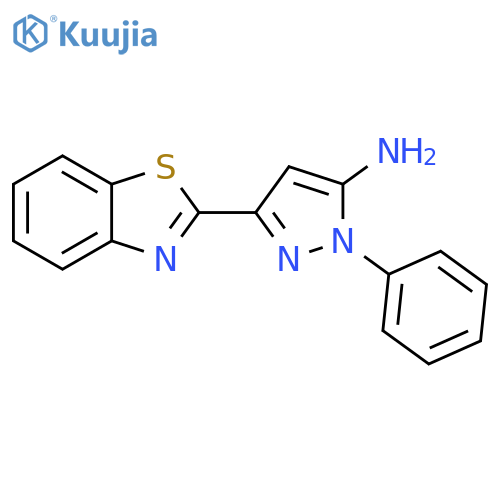 1H-Pyrazol-5-amine, 3-(2-benzothiazolyl)-1-phenyl- structure