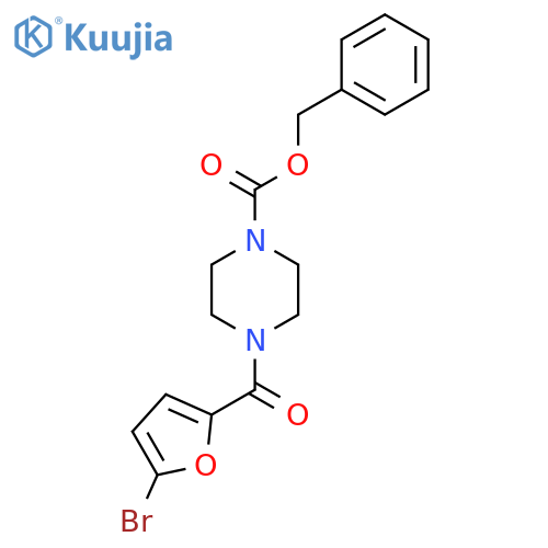 Benzyl 4-(5-bromofuran-2-carbonyl)piperazine-1-carboxylate structure