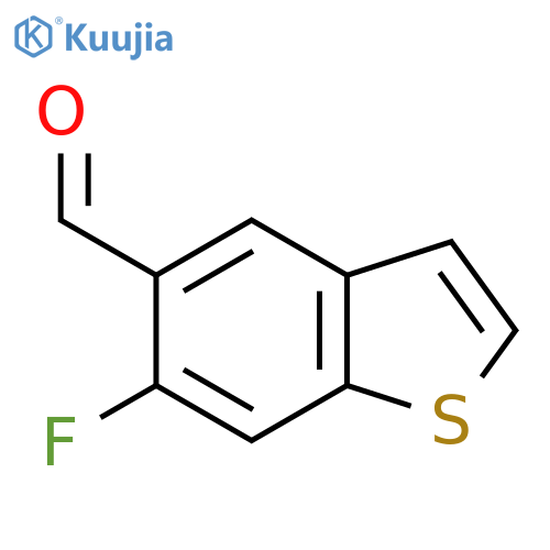 Benzo[b]thiophene-5-carboxaldehyde, 6-fluoro- structure