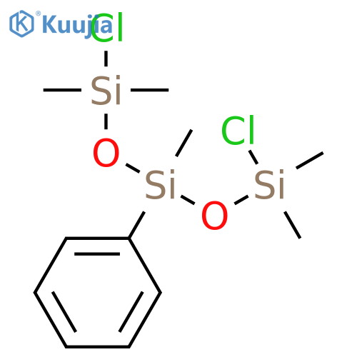 Trisiloxane, 1,5-dichloro-1,1,3,5,5-pentamethyl-3-phenyl- structure