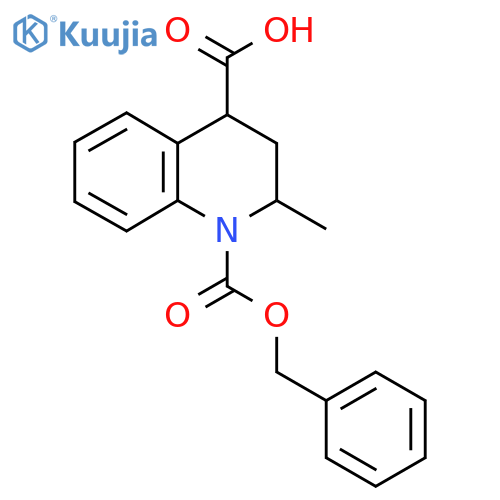 1-[(Benzyloxy)carbonyl]-2-methyl-1,2,3,4-tetrahydroquinoline-4-carboxylic acid structure