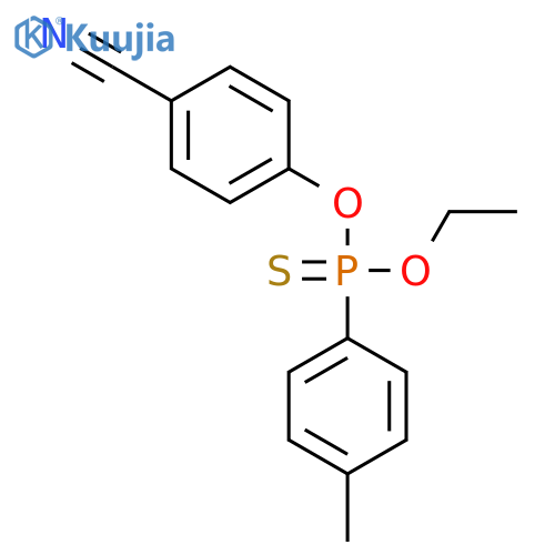 O-(4-cyanophenyl) O-ethyl (4-methylphenyl)phosphonothioate structure