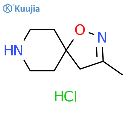 1-Oxa-2,8-diazaspiro[4.5]dec-2-ene, 3-methyl-, hydrochloride (1:1) structure