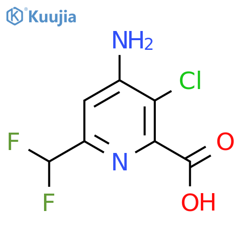 4-Amino-3-chloro-6-(difluoromethyl)pyridine-2-carboxylic acid structure