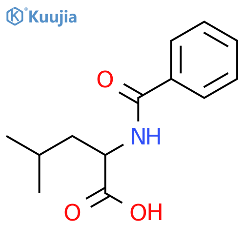 Benzoyl-DL-leucine structure