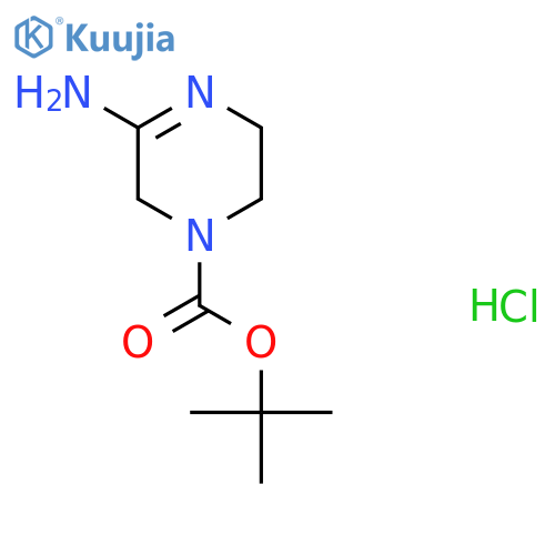 tert-butyl 6-amino-3,5-dihydro-2H-pyrazine-4-carboxylate;hydrochloride structure