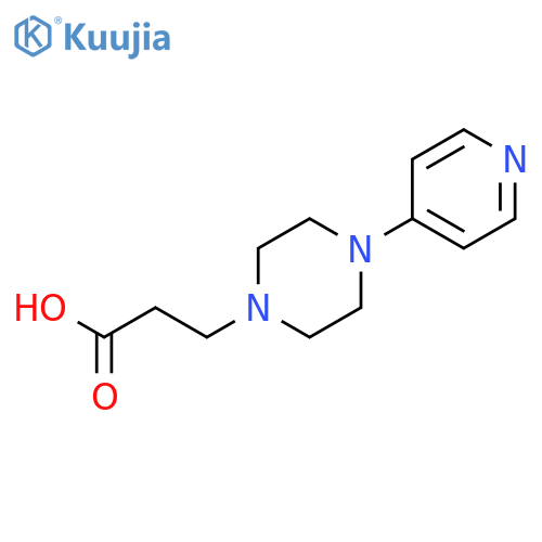 3-[4-(pyridin-4-yl)piperazin-1-yl]propanoic acid structure