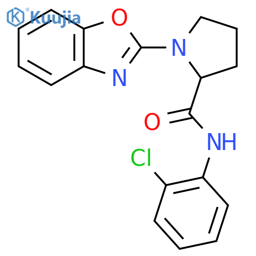 1-(1,3-benzoxazol-2-yl)-N-(2-chlorophenyl)pyrrolidine-2-carboxamide structure