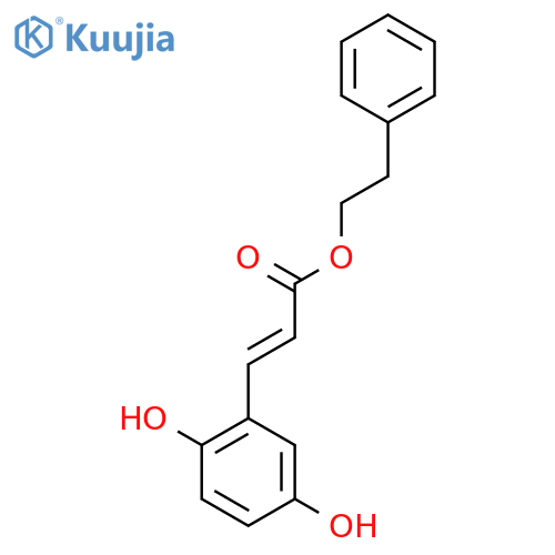 Phenethyl (E)-3-(2,5-dihydroxyphenyl)prop-2-enoate structure