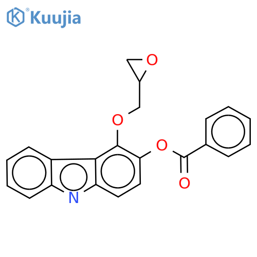 3-Benzoyloxy-4-oxiranylmethyl-9H-carbazole structure