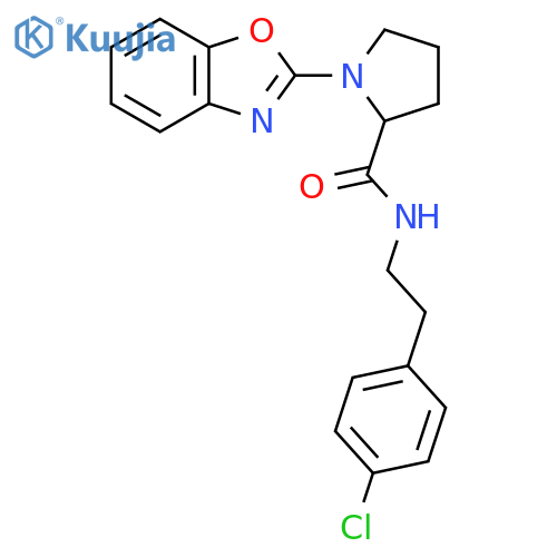1-(1,3-benzoxazol-2-yl)-N-2-(4-chlorophenyl)ethylpyrrolidine-2-carboxamide structure