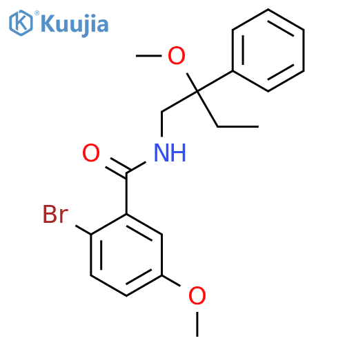 2-bromo-5-methoxy-N-(2-methoxy-2-phenylbutyl)benzamide structure