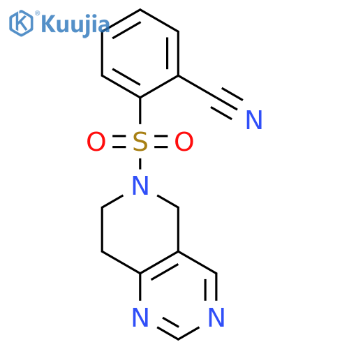 2-(7,8-dihydro-5H-pyrido[4,3-d]pyrimidin-6-ylsulfonyl)benzonitrile structure