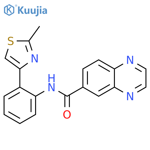 N-[2-(2-Methyl-4-thiazolyl)phenyl]-6-quinoxalinecarboxamide structure