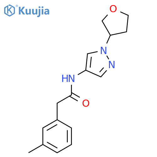 N-(1-(tetrahydrofuran-3-yl)-1H-pyrazol-4-yl)-2-(m-tolyl)acetamide structure