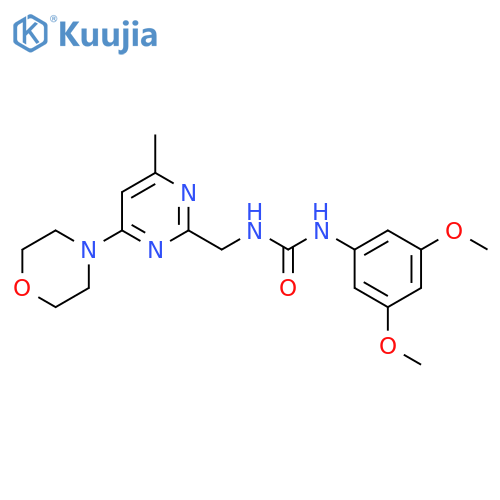 1-(3,5-dimethoxyphenyl)-3-{4-methyl-6-(morpholin-4-yl)pyrimidin-2-ylmethyl}urea structure