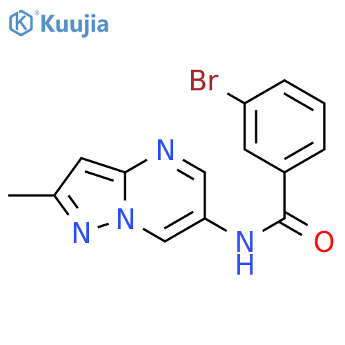 3-bromo-N-{2-methylpyrazolo[1,5-a]pyrimidin-6-yl}benzamide structure