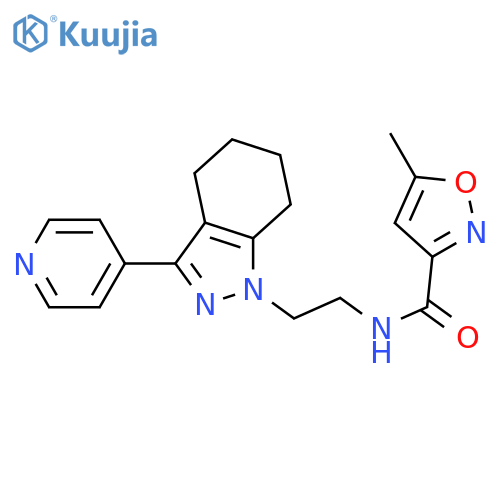 5-methyl-N-{2-[3-(pyridin-4-yl)-4,5,6,7-tetrahydro-1H-indazol-1-yl]ethyl}-1,2-oxazole-3-carboxamide structure