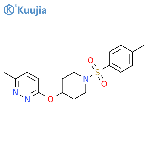 3-methyl-6-{[1-(4-methylbenzenesulfonyl)piperidin-4-yl]oxy}pyridazine structure