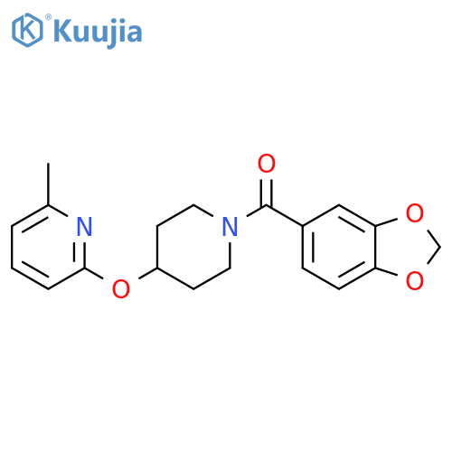 2-{[1-(2H-1,3-benzodioxole-5-carbonyl)piperidin-4-yl]oxy}-6-methylpyridine structure