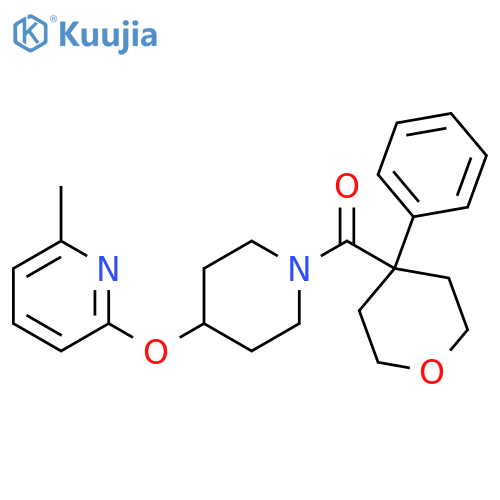 2-methyl-6-{[1-(4-phenyloxane-4-carbonyl)piperidin-4-yl]oxy}pyridine structure