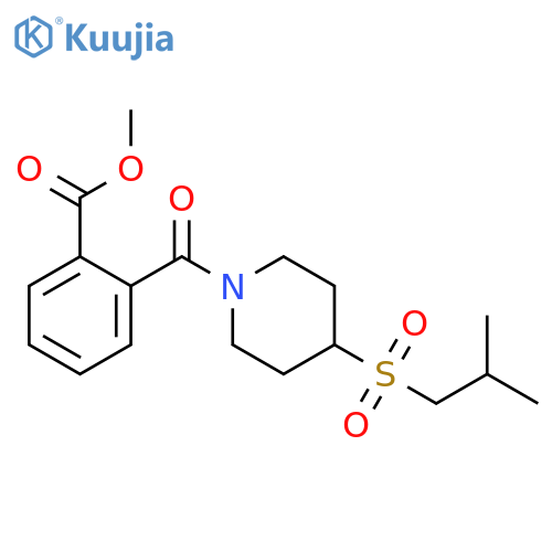 methyl 2-[4-(2-methylpropanesulfonyl)piperidine-1-carbonyl]benzoate structure