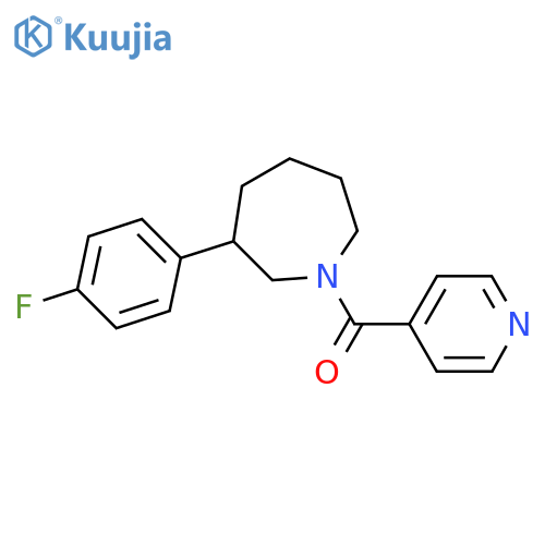 3-(4-fluorophenyl)-1-(pyridine-4-carbonyl)azepane structure