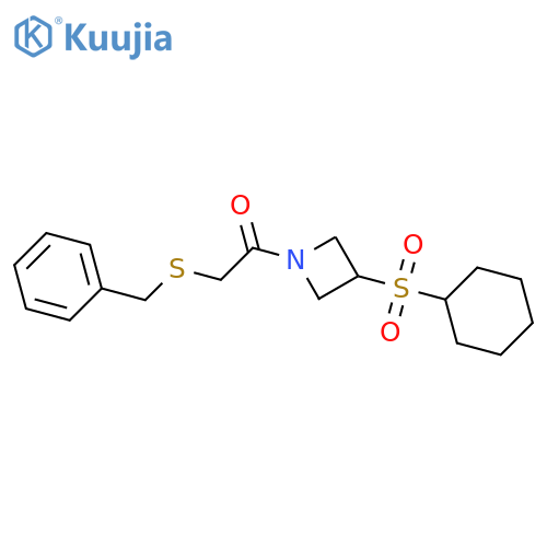 2-(benzylsulfanyl)-1-3-(cyclohexanesulfonyl)azetidin-1-ylethan-1-one structure
