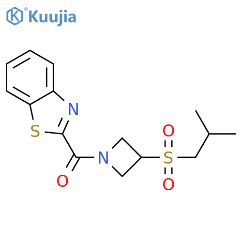 2-[3-(2-methylpropanesulfonyl)azetidine-1-carbonyl]-1,3-benzothiazole structure