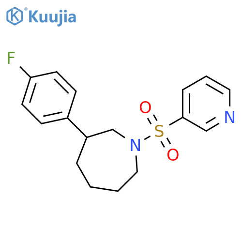 3-(4-fluorophenyl)-1-(pyridine-3-sulfonyl)azepane structure