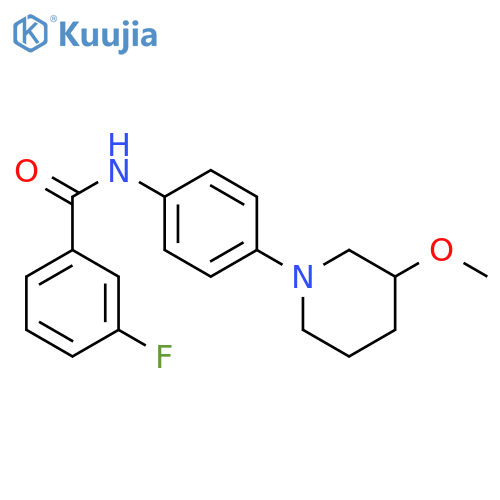 3-fluoro-N-[4-(3-methoxypiperidin-1-yl)phenyl]benzamide structure