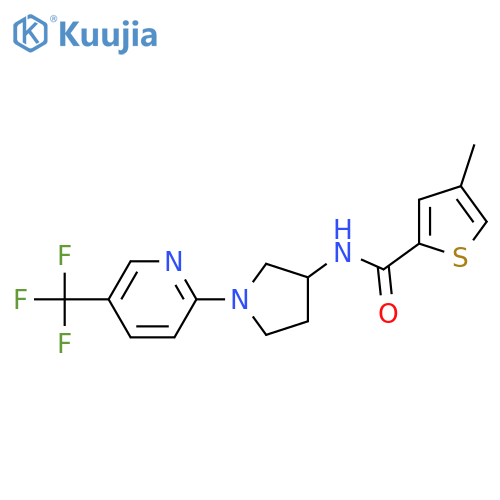 4-methyl-N-{1-[5-(trifluoromethyl)pyridin-2-yl]pyrrolidin-3-yl}thiophene-2-carboxamide structure
