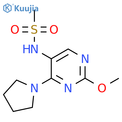N-(2-methoxy-4-(pyrrolidin-1-yl)pyrimidin-5-yl)methanesulfonamide structure