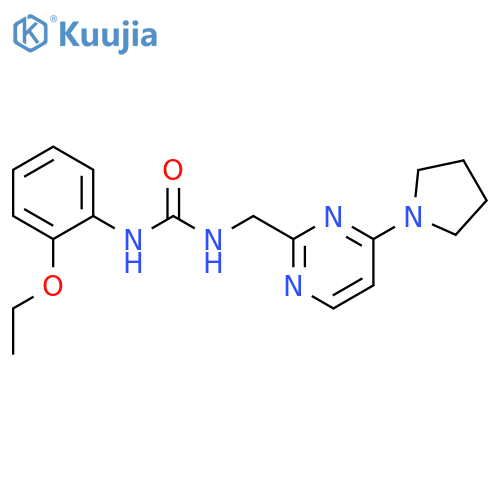 1-(2-ethoxyphenyl)-3-{[4-(pyrrolidin-1-yl)pyrimidin-2-yl]methyl}urea structure