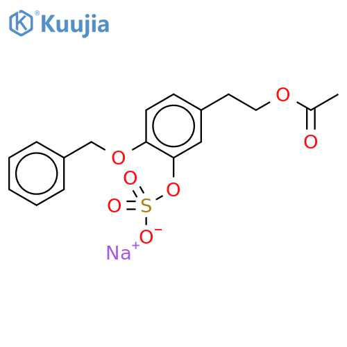 4-O-Benzyl-3-hydroxy Tyrosol a-Acetate-3-Sulfate Sodium Salt structure