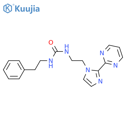 1-(2-phenylethyl)-3-{2-2-(pyrimidin-2-yl)-1H-imidazol-1-ylethyl}urea structure