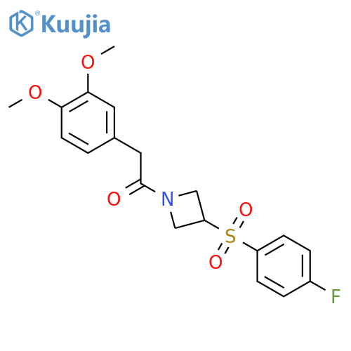 2-(3,4-dimethoxyphenyl)-1-3-(4-fluorobenzenesulfonyl)azetidin-1-ylethan-1-one structure