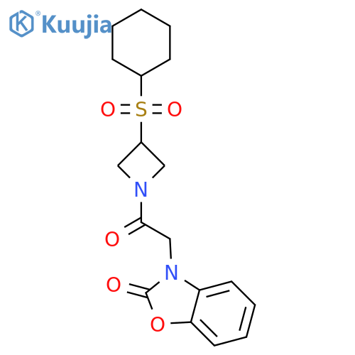 3-{2-3-(cyclohexanesulfonyl)azetidin-1-yl-2-oxoethyl}-2,3-dihydro-1,3-benzoxazol-2-one structure